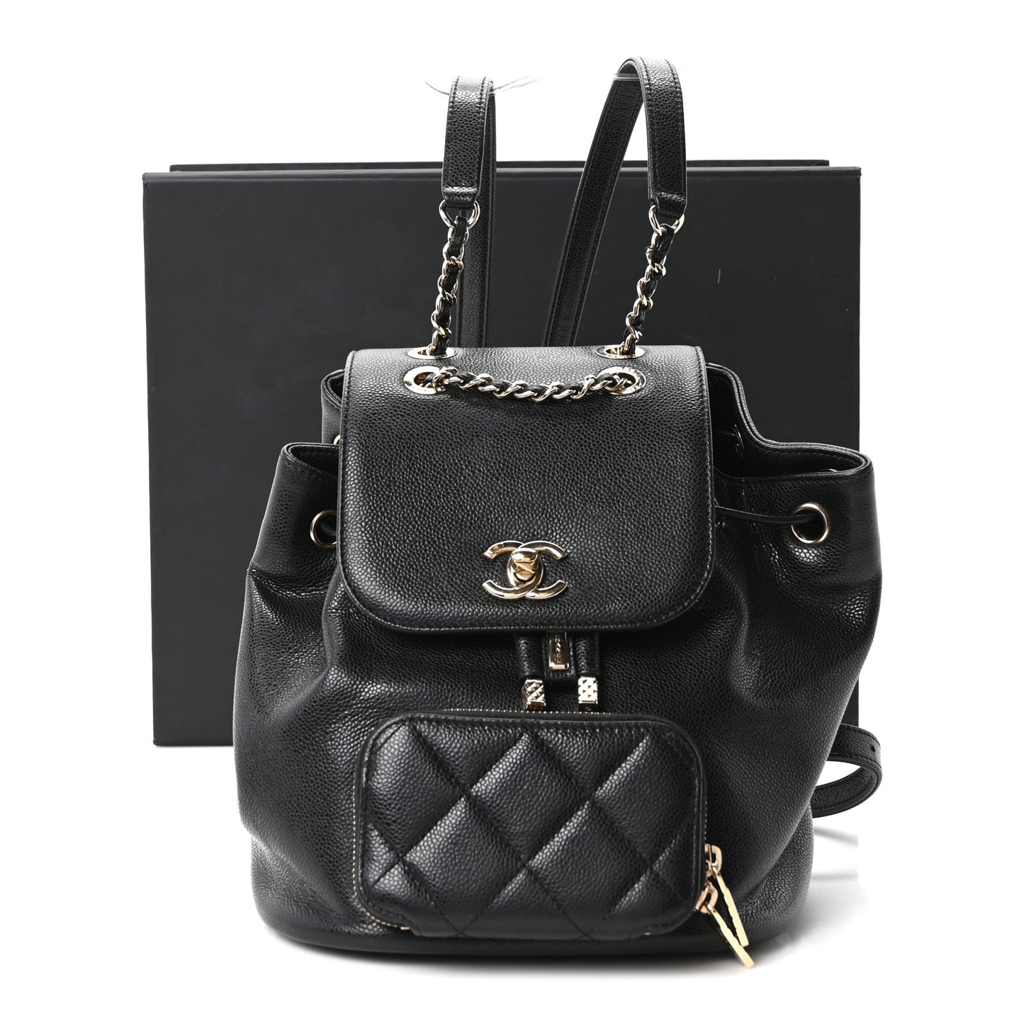 Caviar Quilted Mini Business Affinity Backpack Black