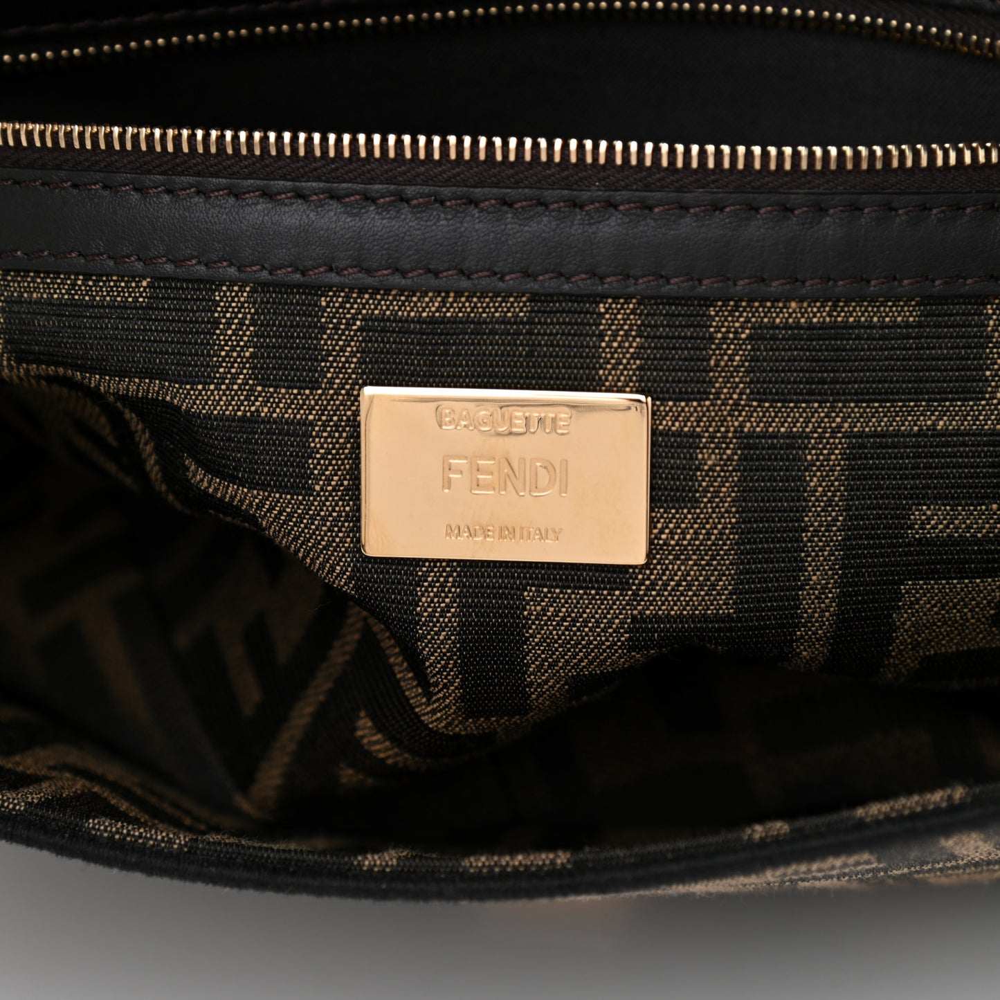 Fabric Jacquard FF 1974 Medium Baguette Tobacco Moro Black