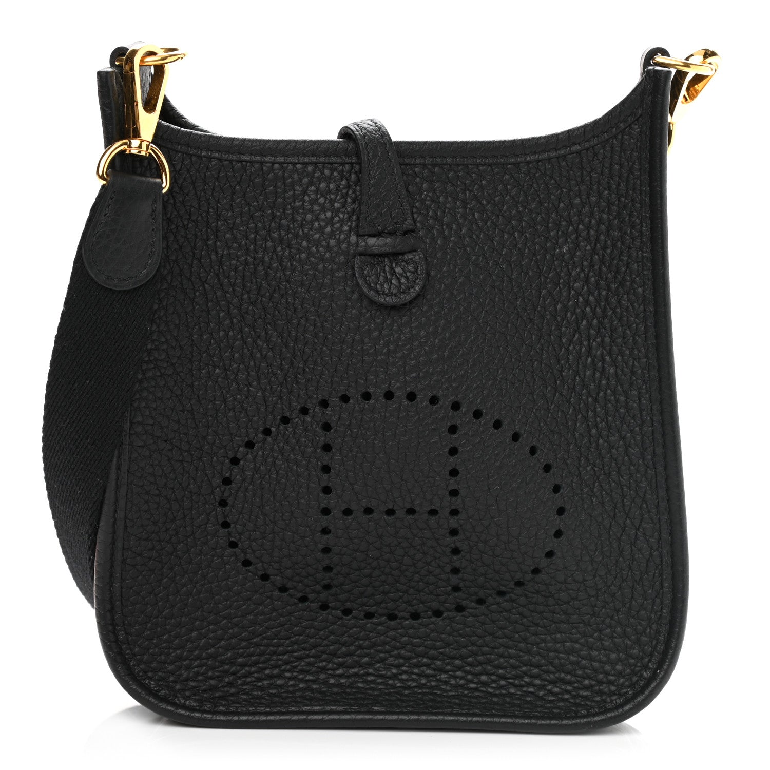 Hermes Taurillon Clemence Evelyne TPM Black 1 of 12