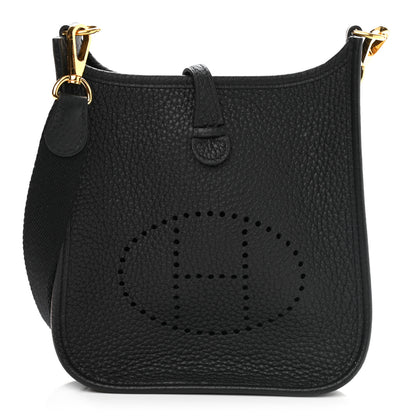 Hermes Taurillon Clemence Evelyne TPM Black 1 of 12