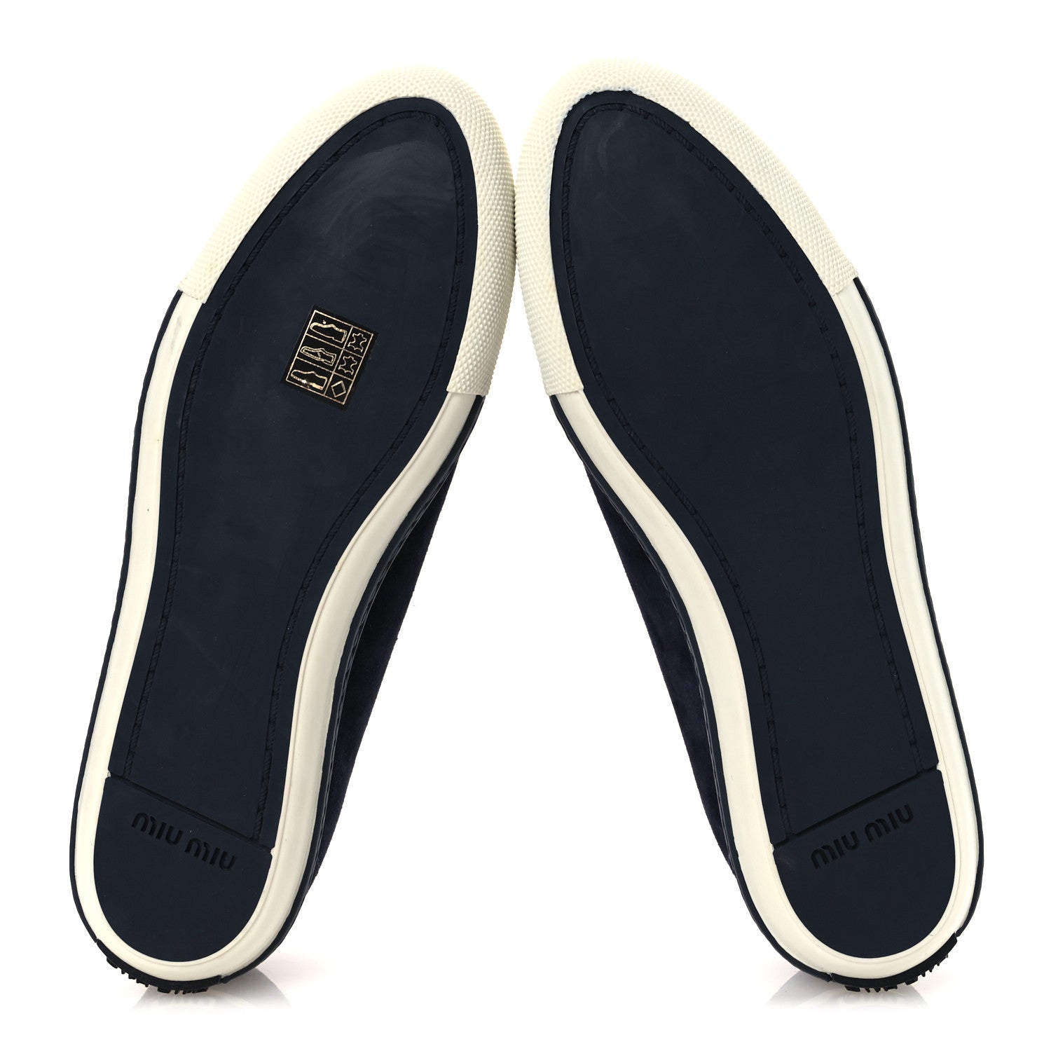 Miu Miu Camoscio Crystal Embellished Womens Low Top Sneakers 38 Navy 7 of 11