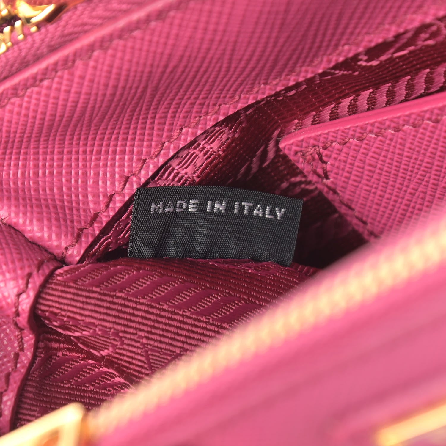 Prada Saffiano Lux Micro Galleria Double Zip Tote Fuxia 7 of 17