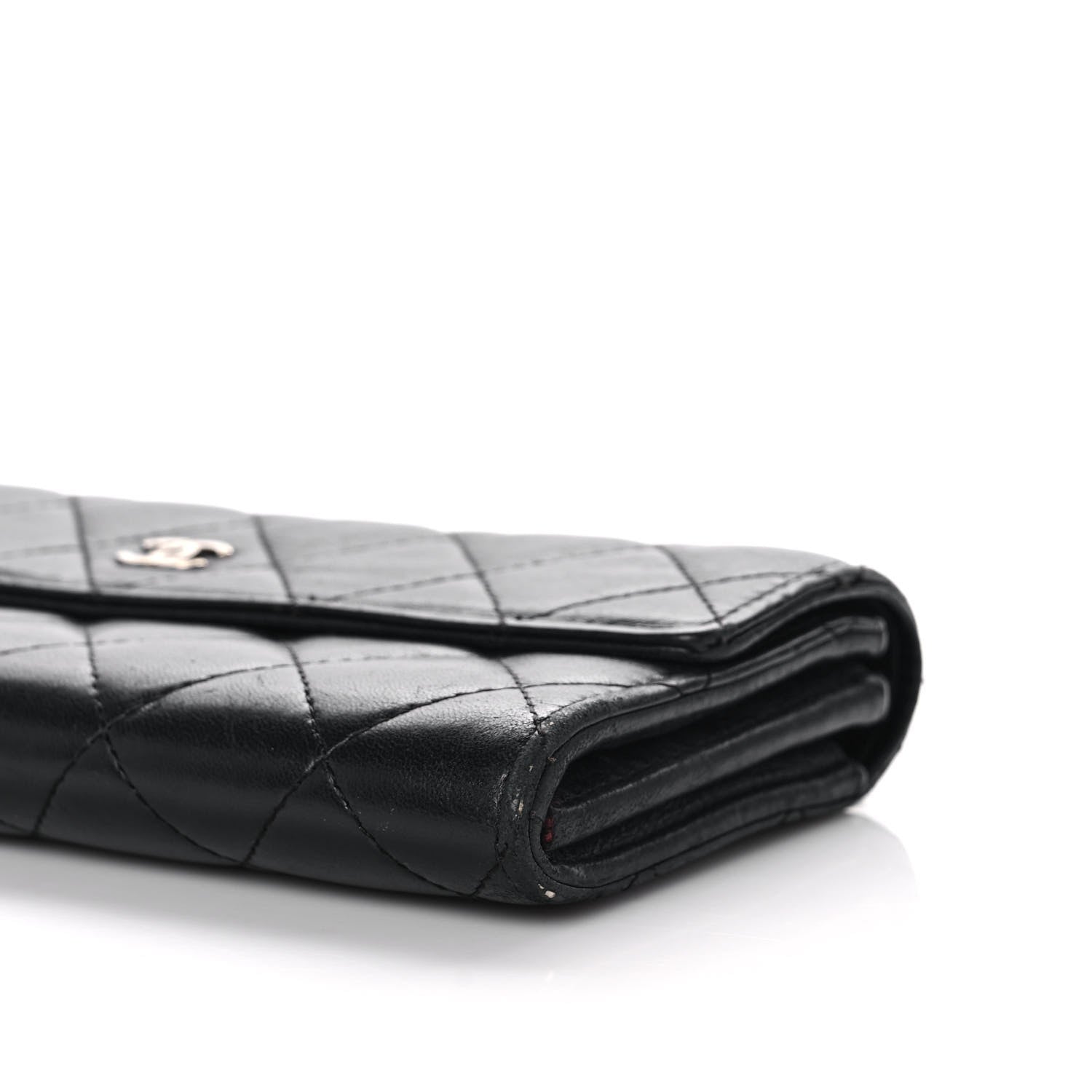 Chanel Lambskin Quilted Long Flap Wallet Black 11 of 12
