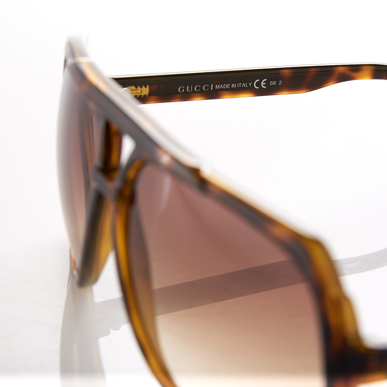 Gucci Acetate Aviator Sunglasses GG 1622/S Tortoise 6 of 8