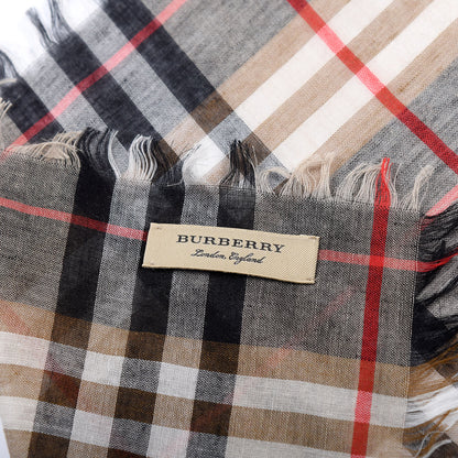 Burberry Modal Wool Castleford Check Lightweight Scarf Camel 3 of 3