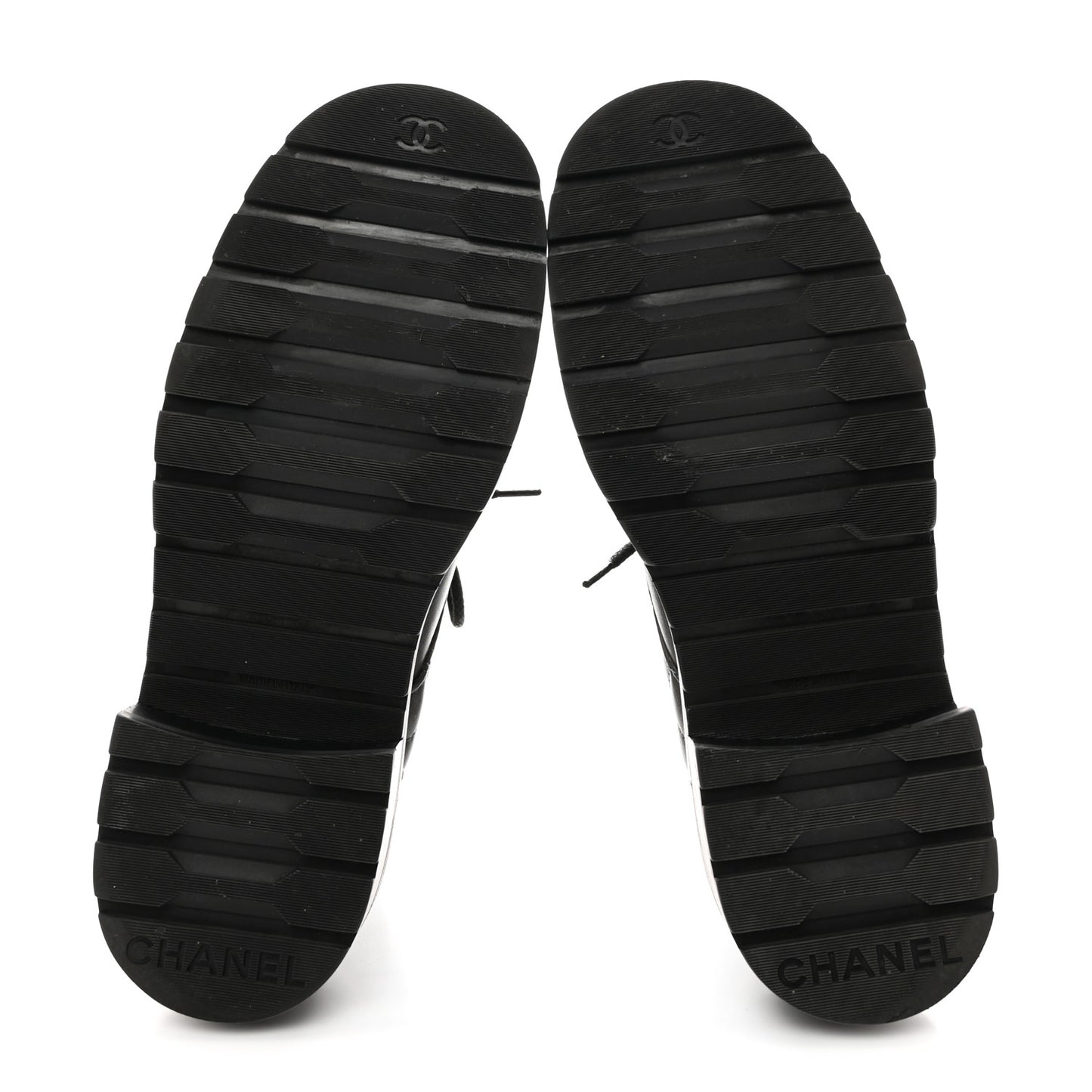 Shiny Lambskin Quilted Lace Up Combat Boots 38 Grey Black