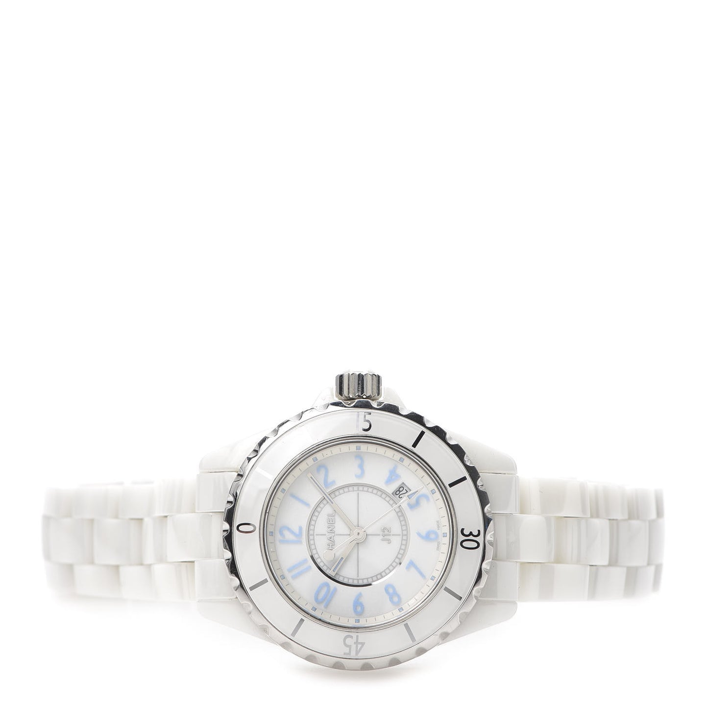 Stainless Steel Ceramic 33mm J12 Quartz Watch Blue