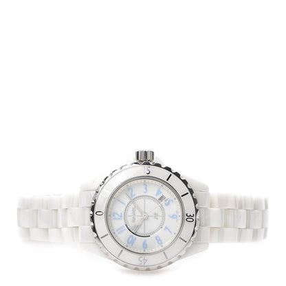 Chanel Stainless Steel Ceramic 33mm J12 Quartz Watch Blue 3 of 6