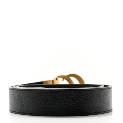 Gucci Dollar Calfskin Double G Reversible 37mm Belt 100 40 Black New Acero 2 of 6