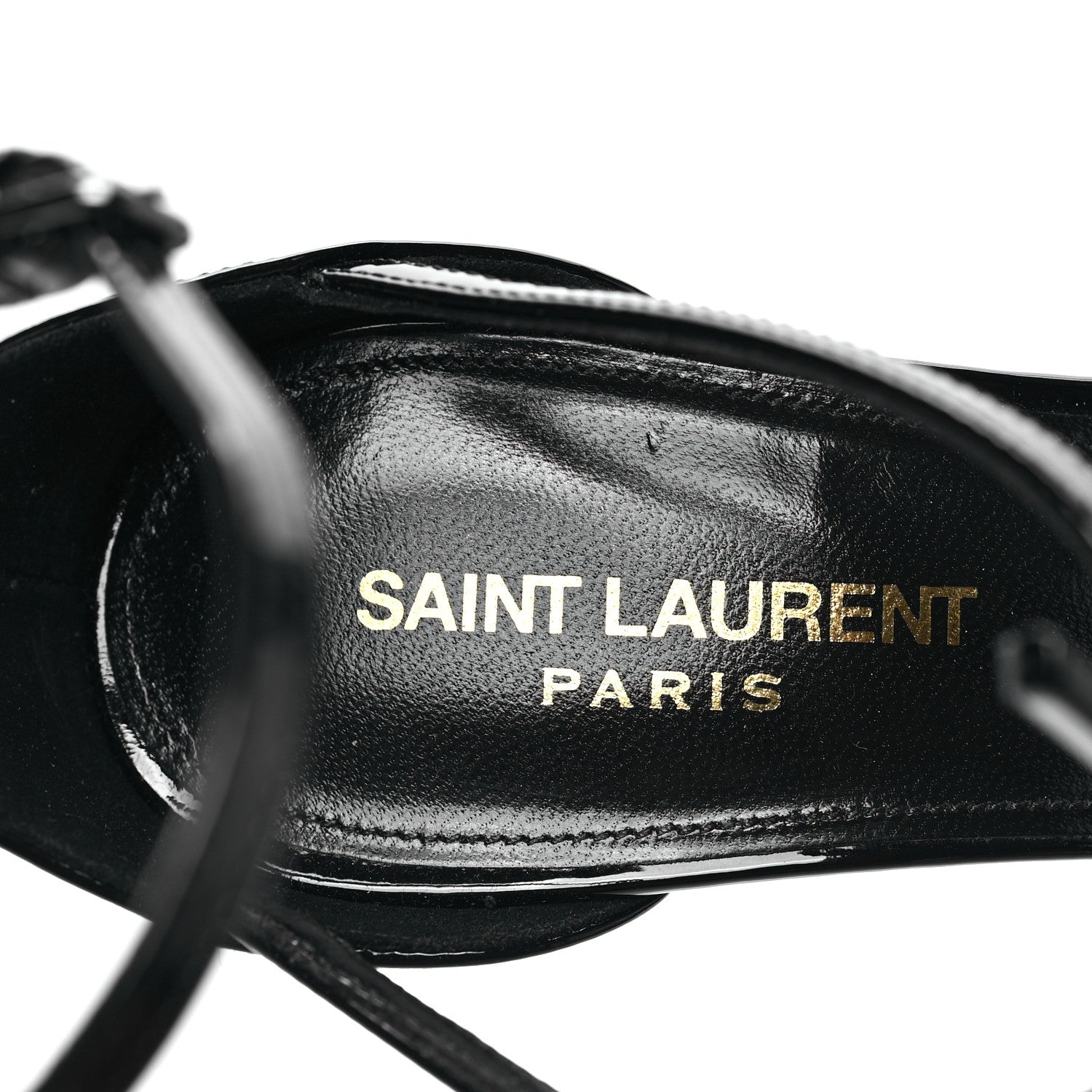 Saint Laurent Patent Cassandra 100 Sandals 38 Black 7 of 8