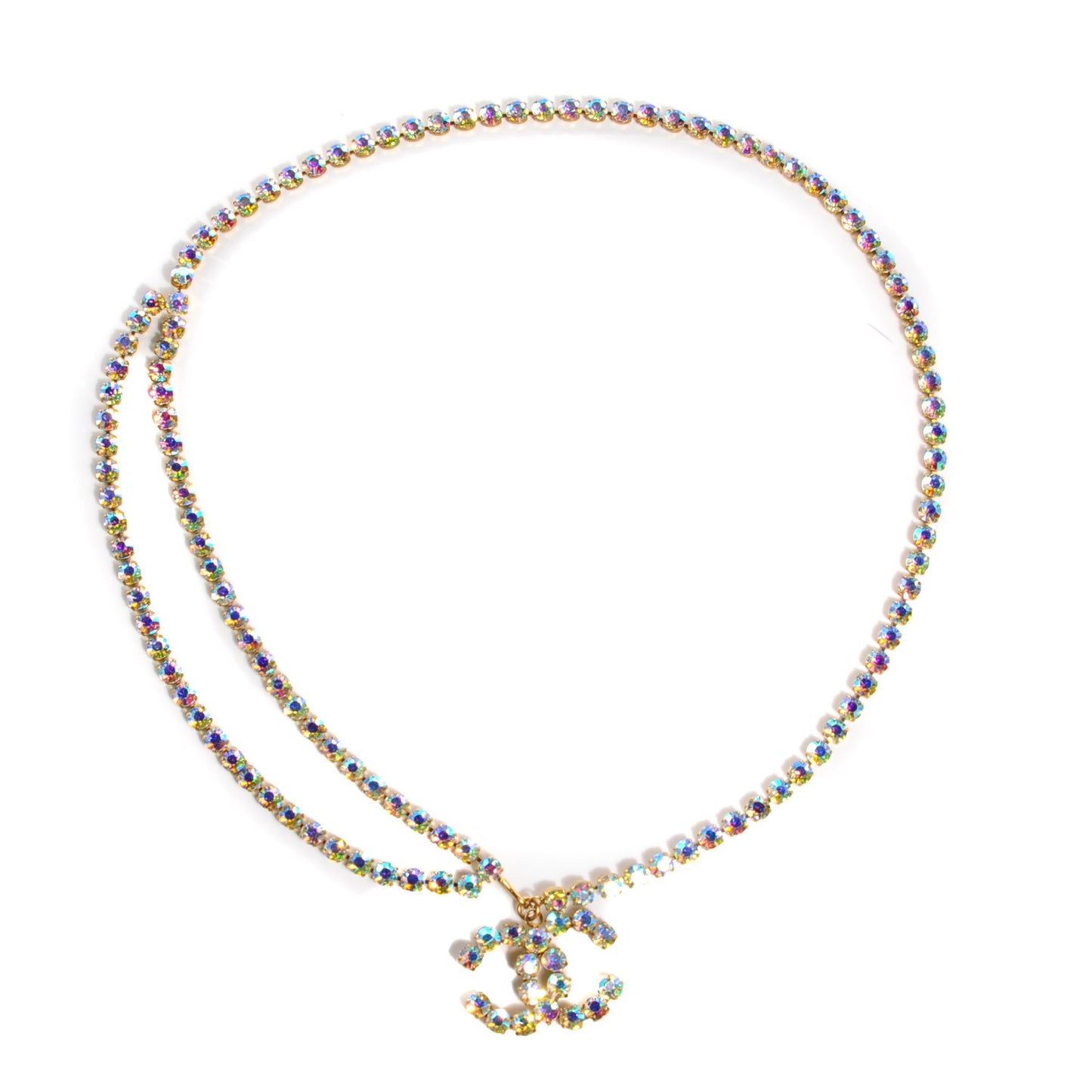 Rhinestone CC Belt Multicolor