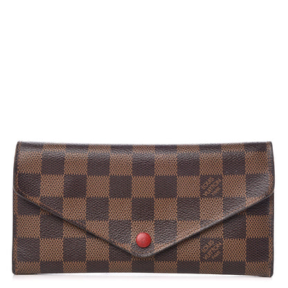 Louis Vuitton Damier Ebene Josephine Wallet Red 1 of 16