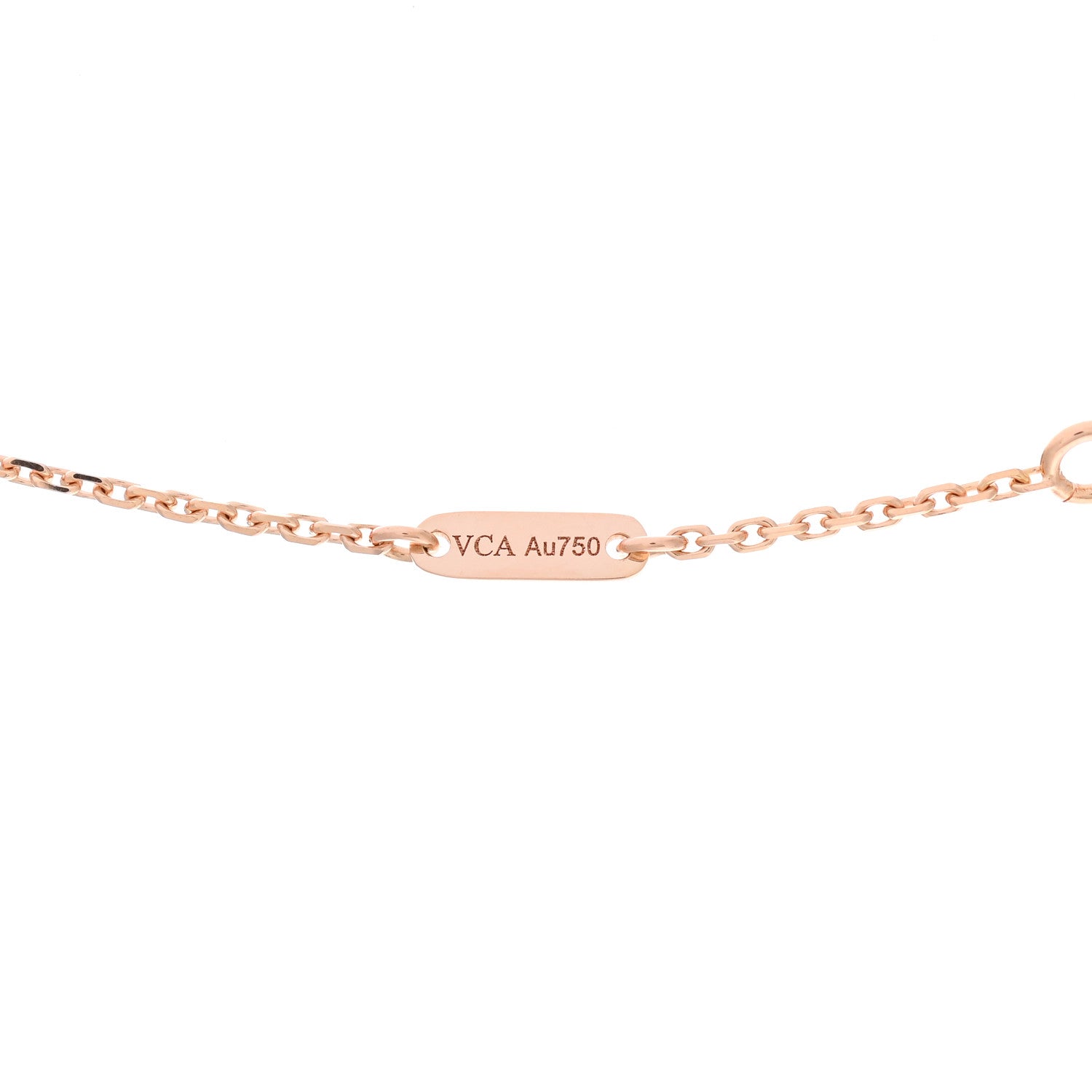 Van Cleef & Arpels 18K Rose Gold Carnelian Sweet Alhambra Pendant Necklace 5 of 7