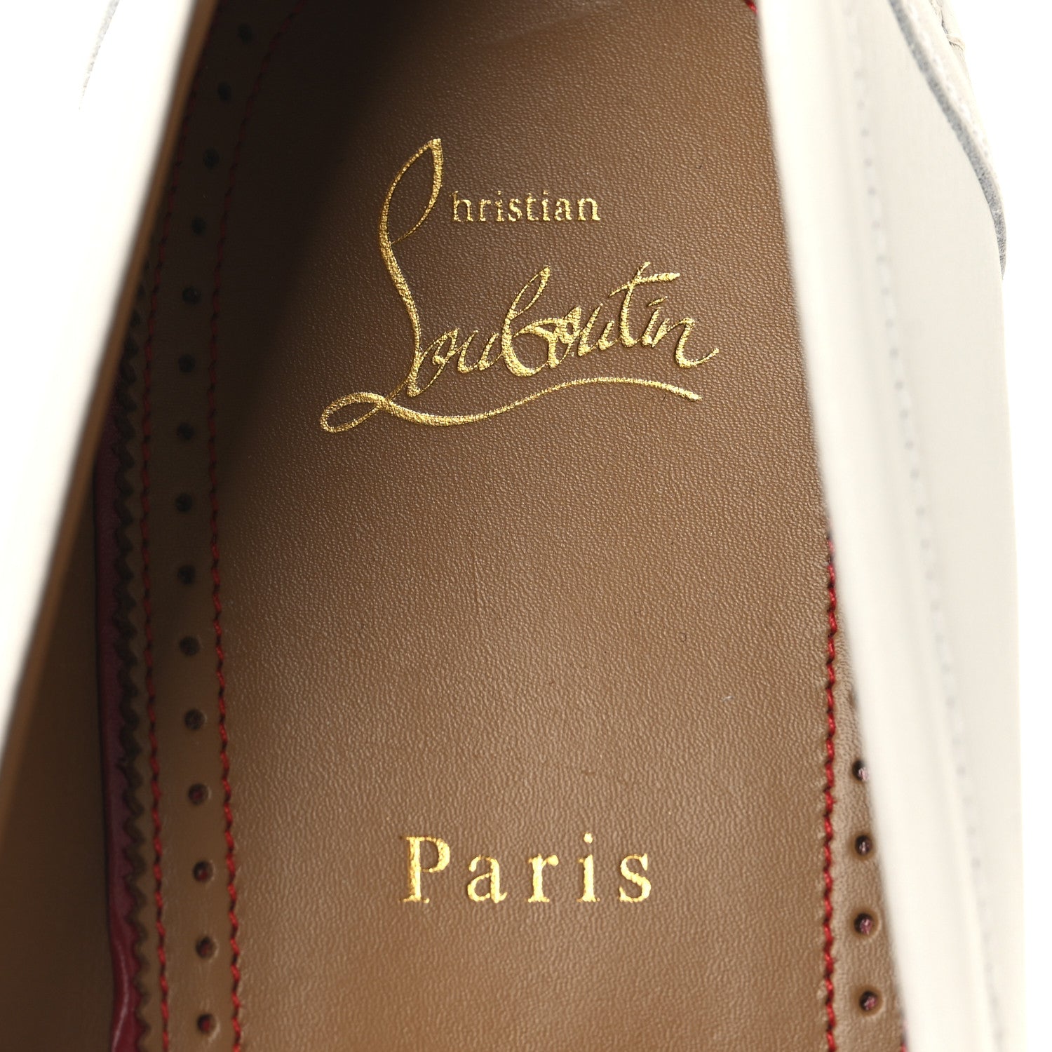 Christian Louboutin Calfskin Mens Penny Flat Loafers 43 White 8 of 9