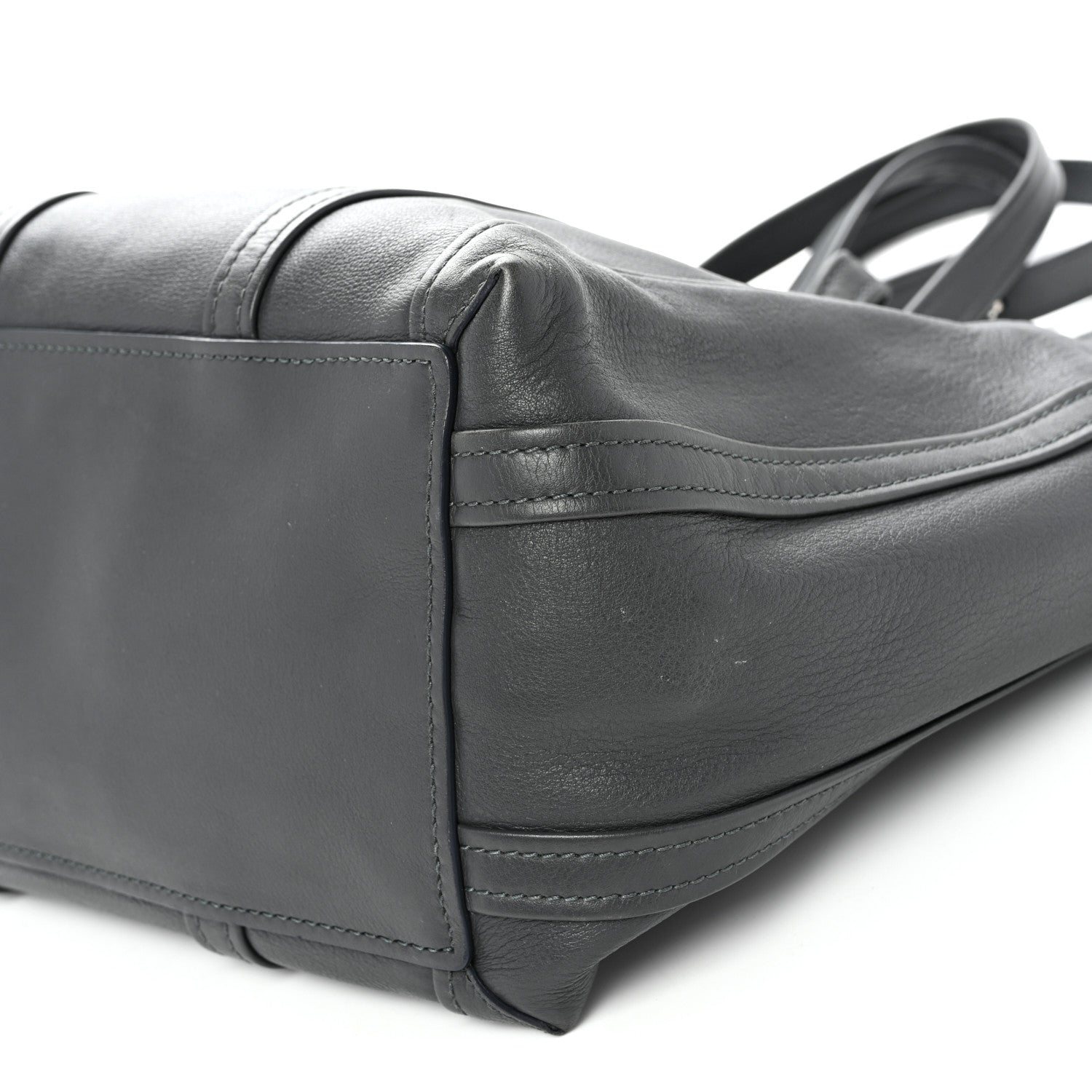 Balenciaga Calfskin Medium Laundry Cabas Tote Gris Fossile 9 of 10