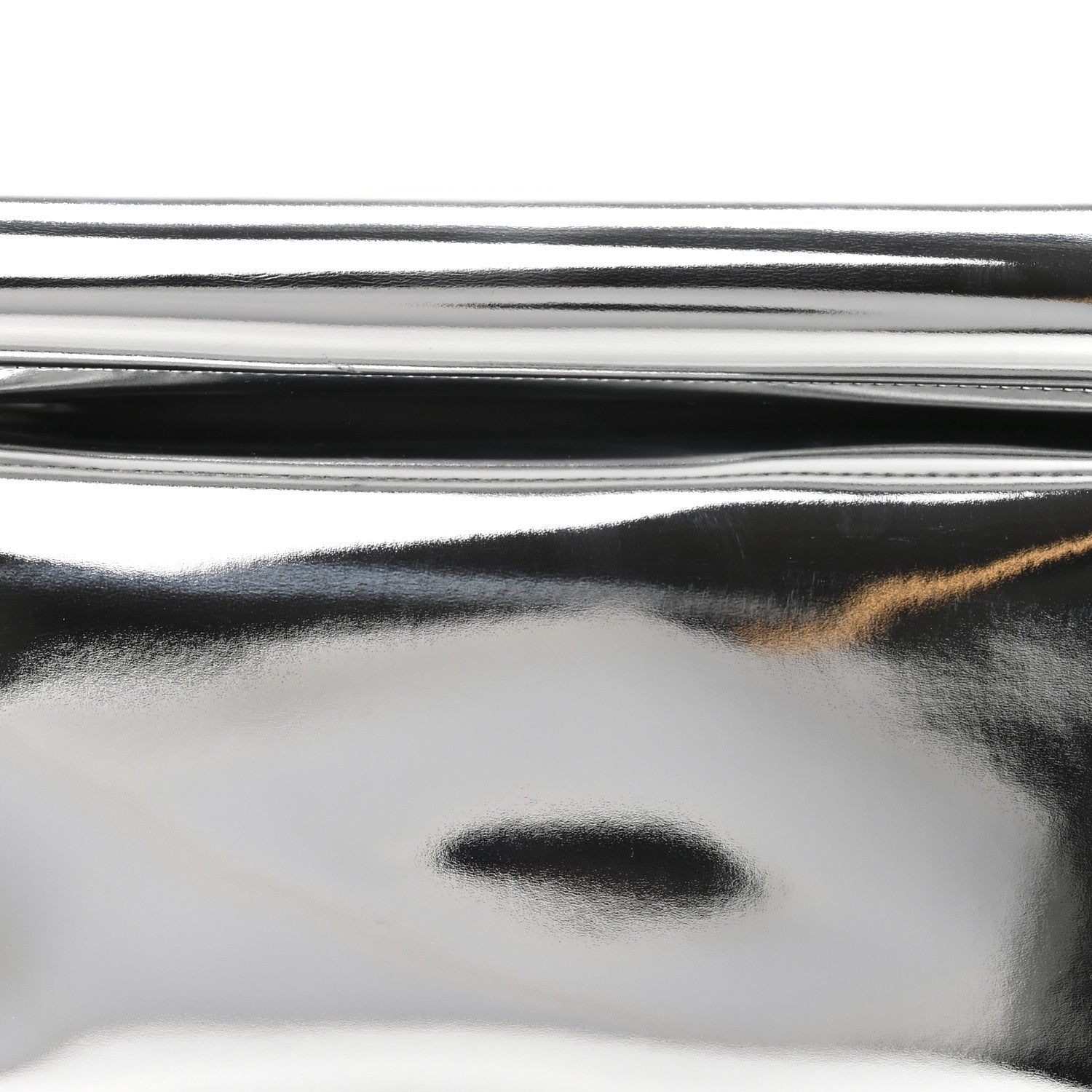 Jacquemus Metallic Patent Calfskin La Pochette Rond Carre Silver 7 of 12