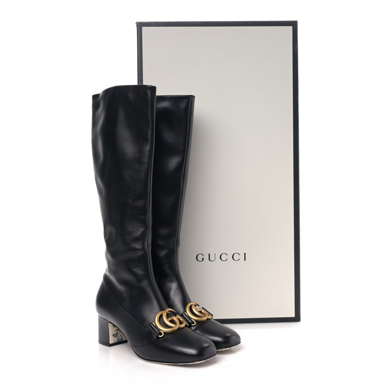 Gucci Malaga Kid GG Victoire 55mm Boots 39 Black 8 of 8