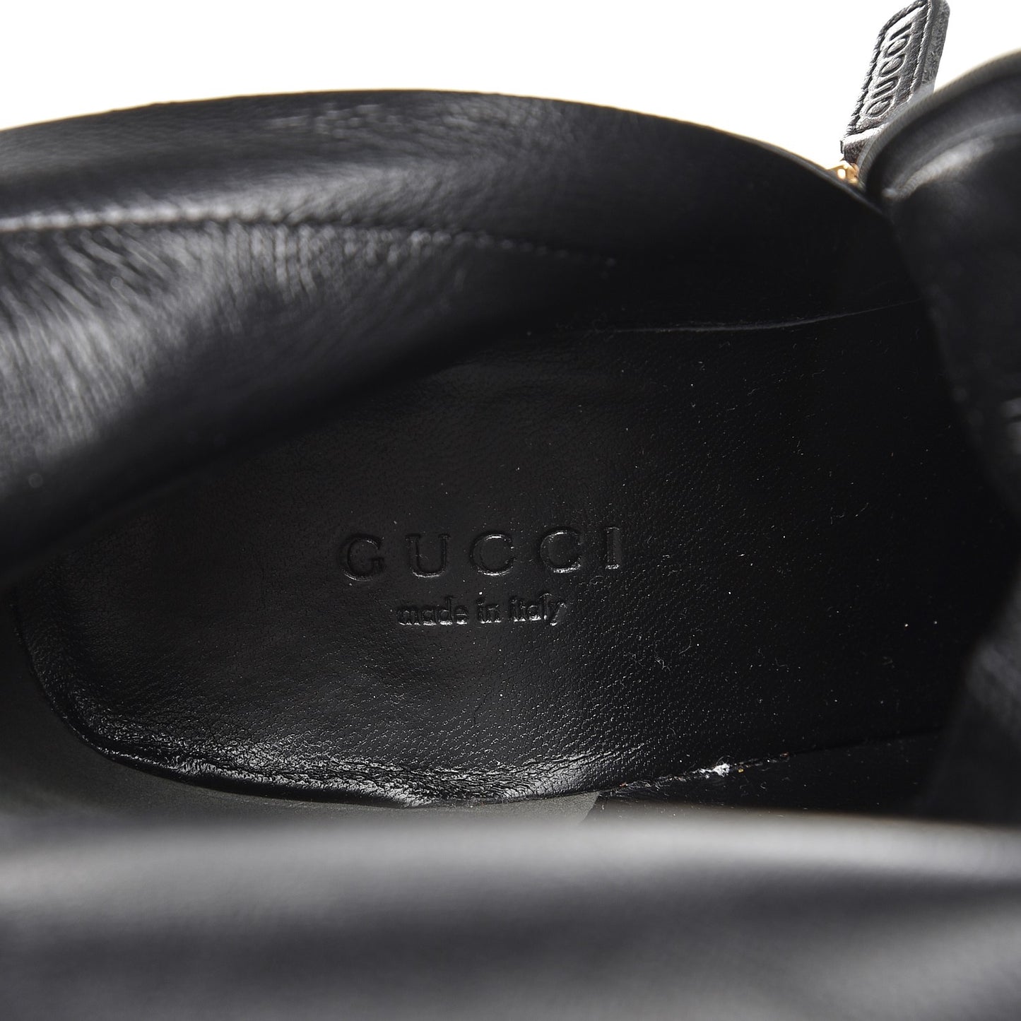 Microguccissima Shearling High Wedge Boots 36.5 Black