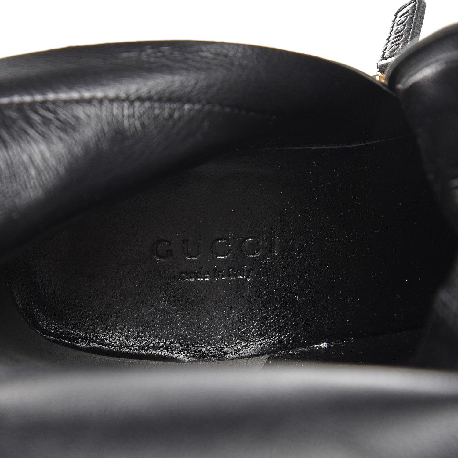 Gucci Microguccissima Shearling High Wedge Boots 36.5 Black 6 of 14