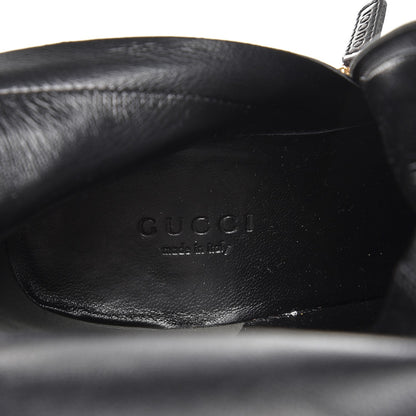 Gucci Microguccissima Shearling High Wedge Boots 36.5 Black 6 of 14