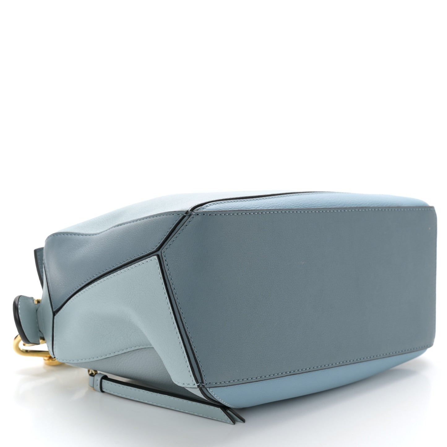 Calfskin Small Puzzle Bag Aqua Light Blue Stone Blue