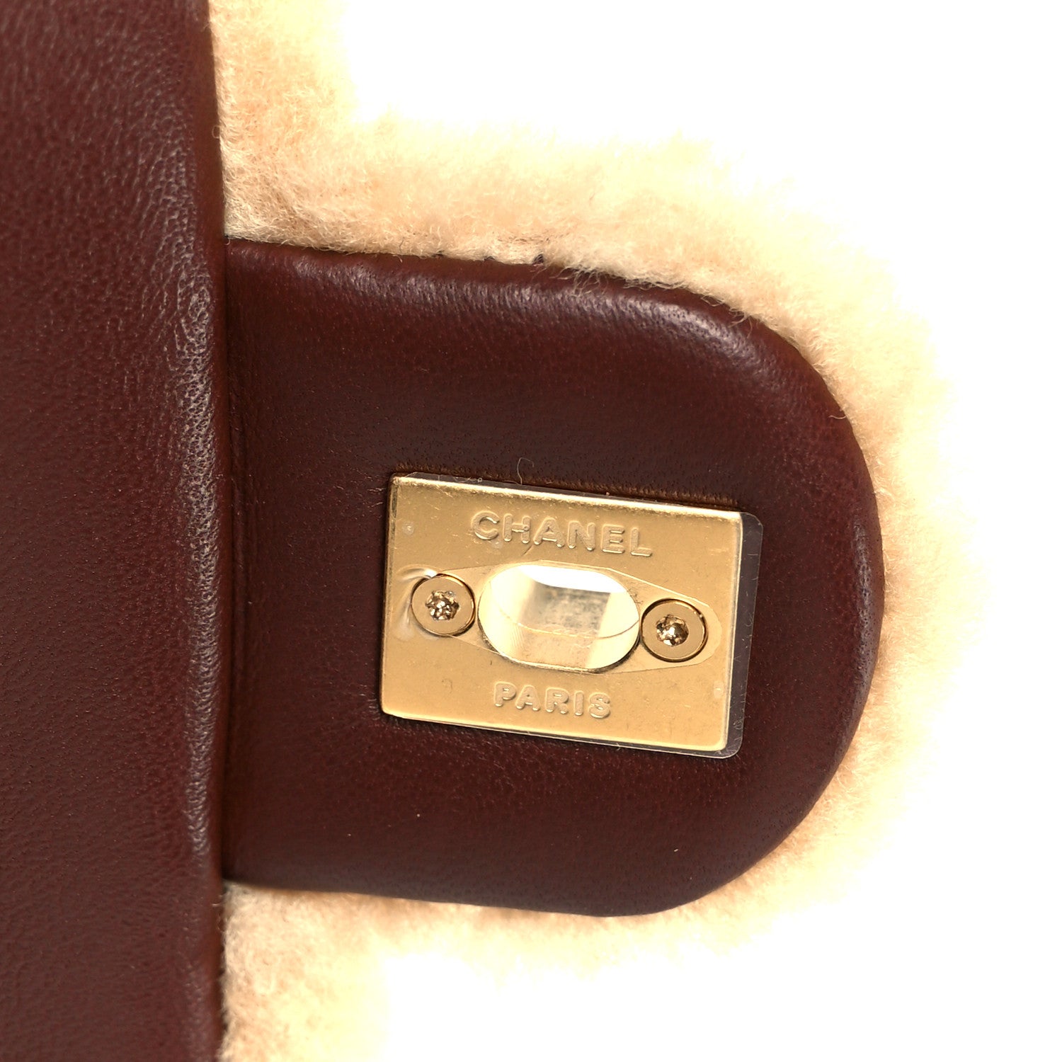 Chanel Shearling Lambskin Quilted Mini Furry Coco Flap Beige Dark Brown 7 of 12