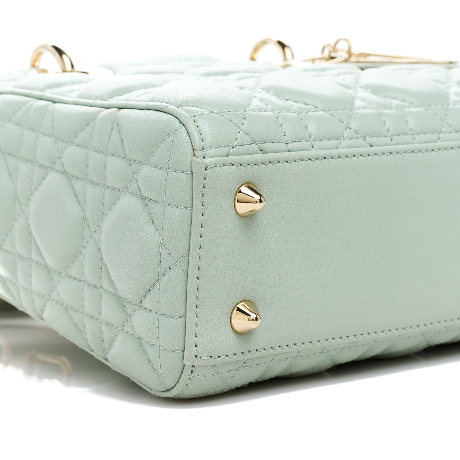 Christian Dior Lambskin Cannage Small Lucky Badges My Lady Dior Green 9 of 11