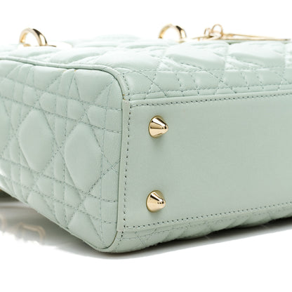 Christian Dior Lambskin Cannage Small Lucky Badges My Lady Dior Green 9 of 11