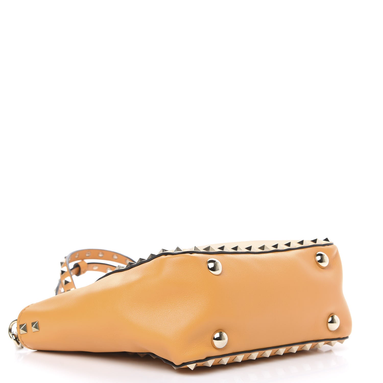 Valentino Garavani Vitello Mini Rockstud Tote Mandarin Sorbet 4 of 9