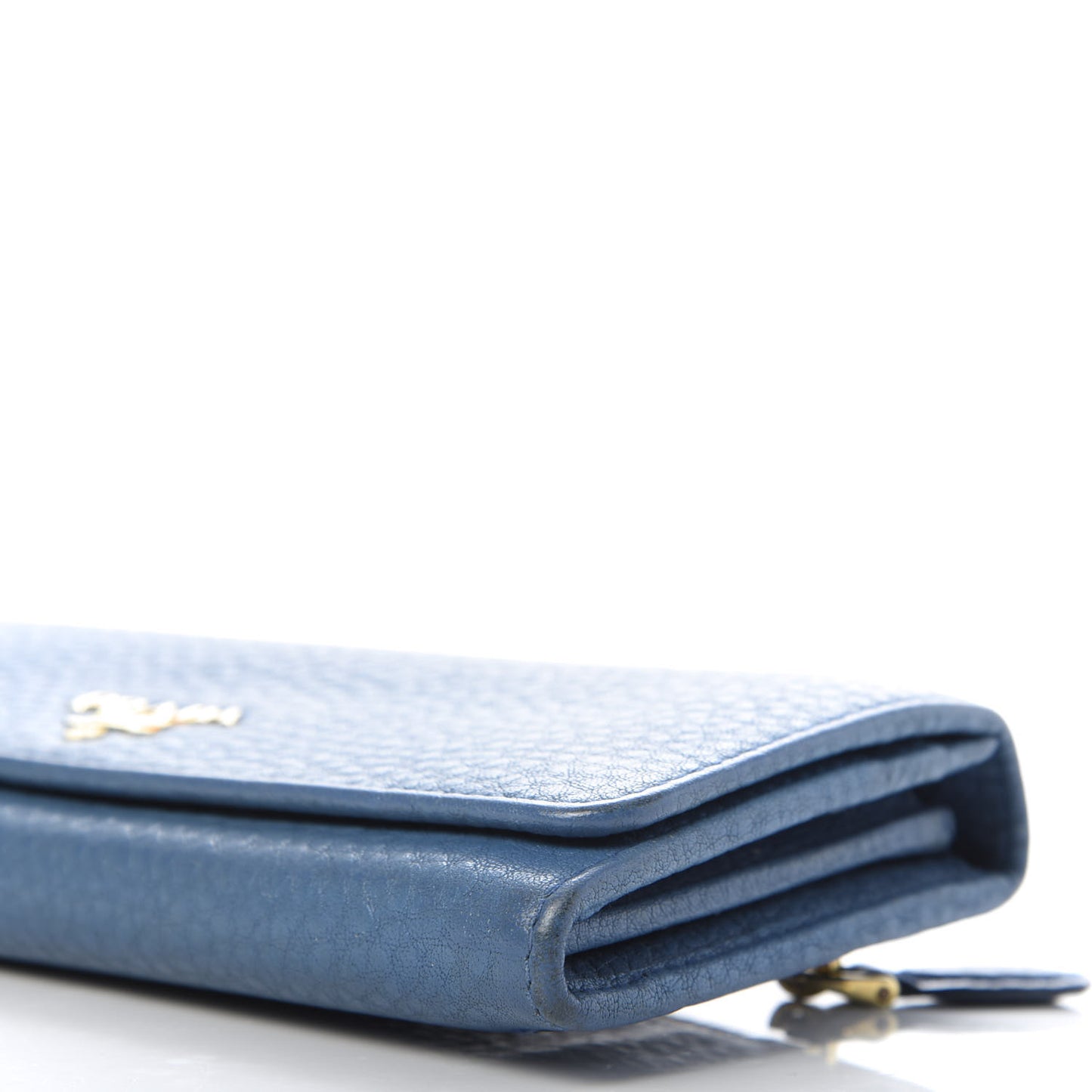 Vitello Phenix Continental Flap Wallet Cobalto