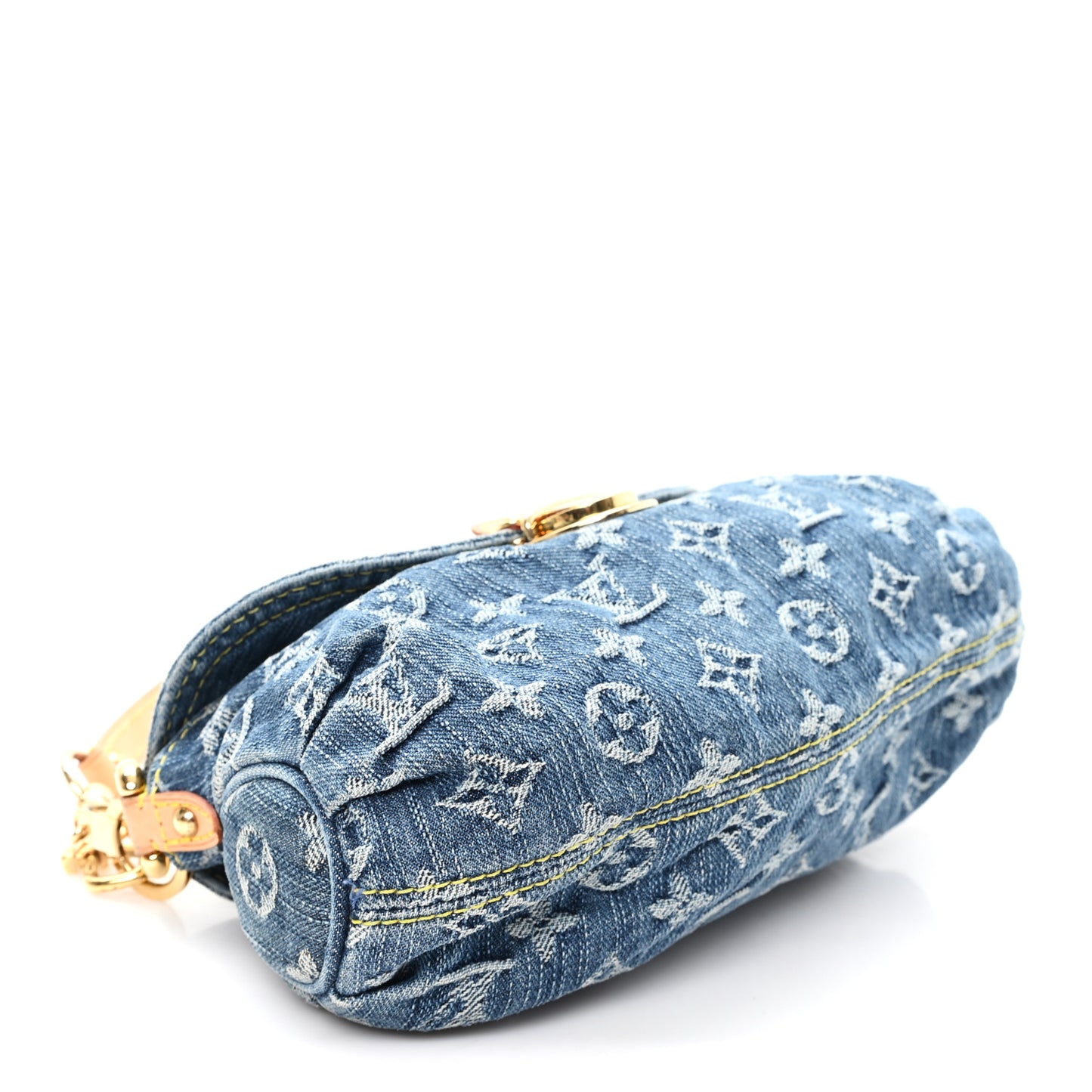 Monogram Denim Mini Pleaty Blue