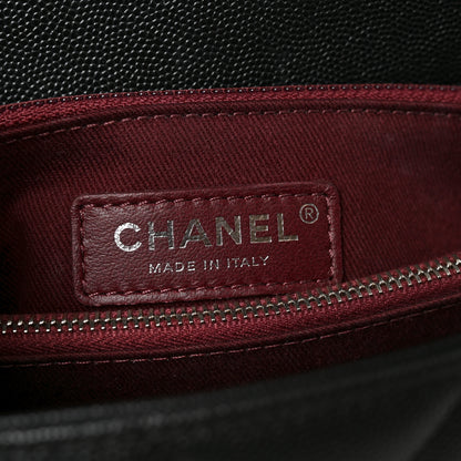 Chanel Caviar Chevron Quilted Small Coco Handle Flap Black 6 of 11