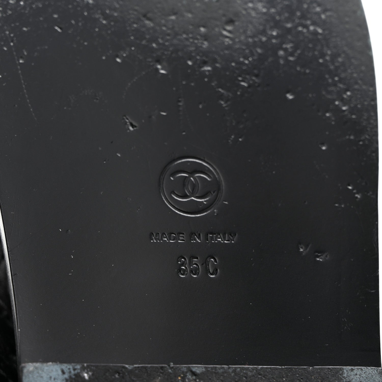 Chanel Lambskin Quilted Velcro Dad Chain CC Slide Sandals 35 Black 7 of 14