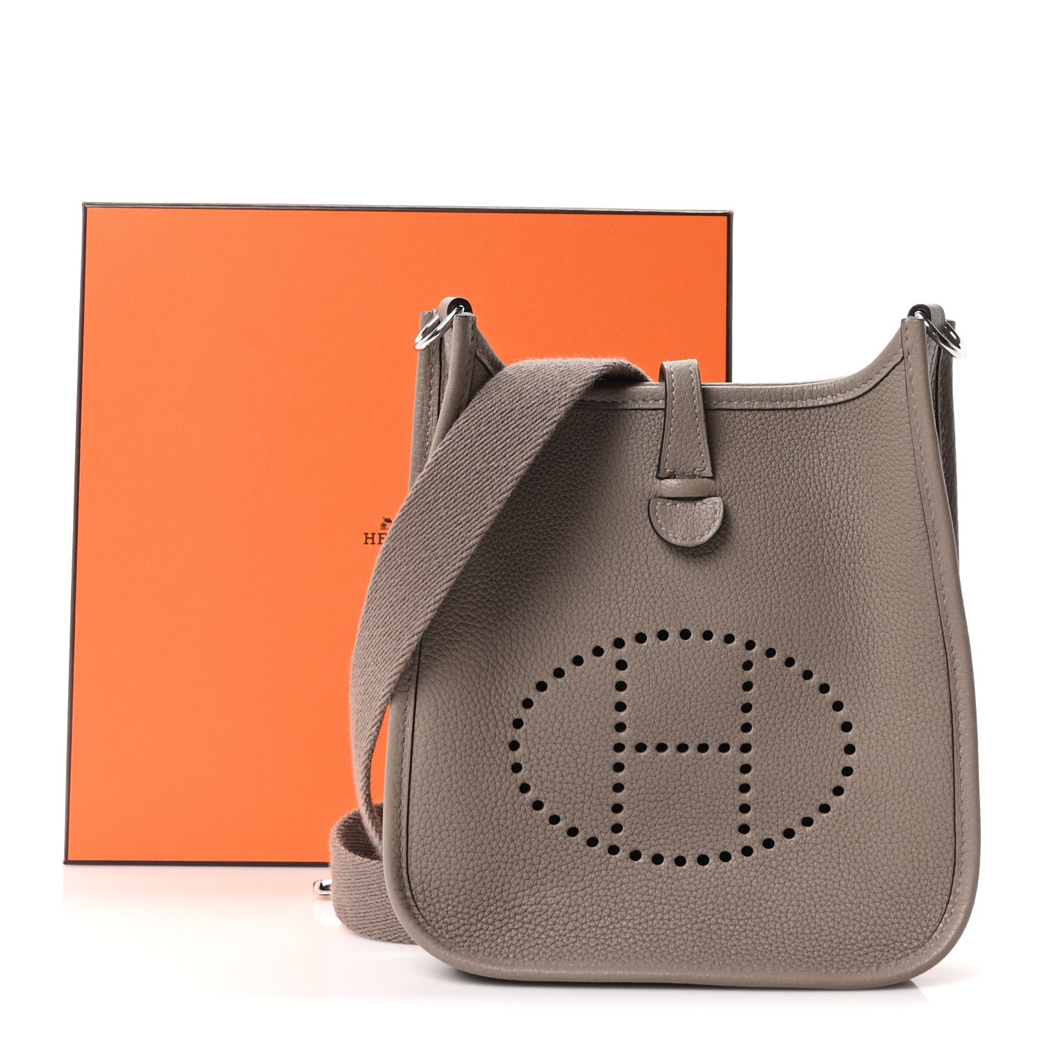 HERMES エヴリン TPM グリアスファルト グレージュ ショルダー Hermes Taurillon Clemence Evelyne TPM Gris Asphalt 1871288