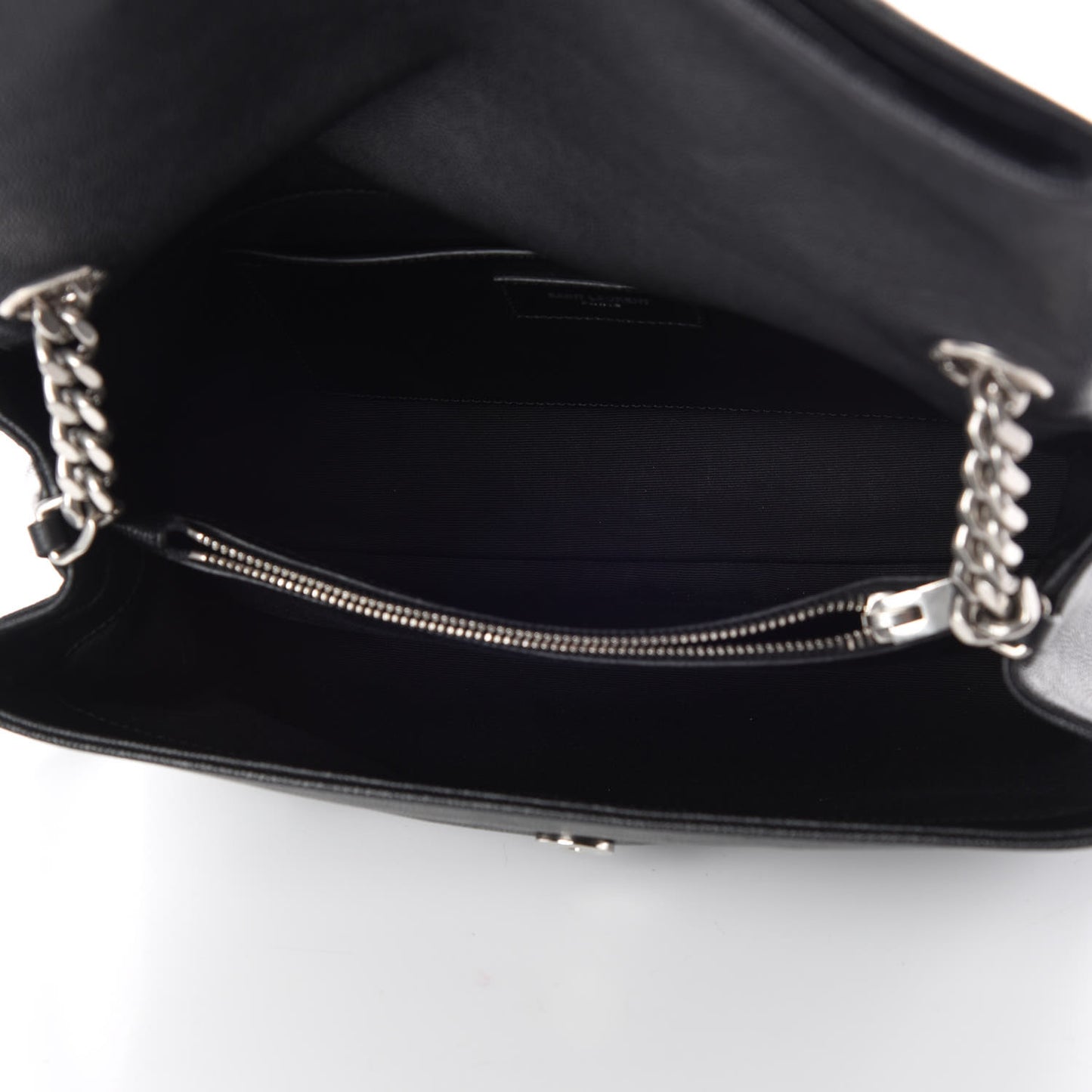 Grain De Poudre Medium West Hollywood Monogram Fold-Over Black