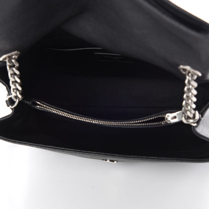 Saint Laurent Grain De Poudre Medium West Hollywood Monogram Fold-Over Black 5 of 16