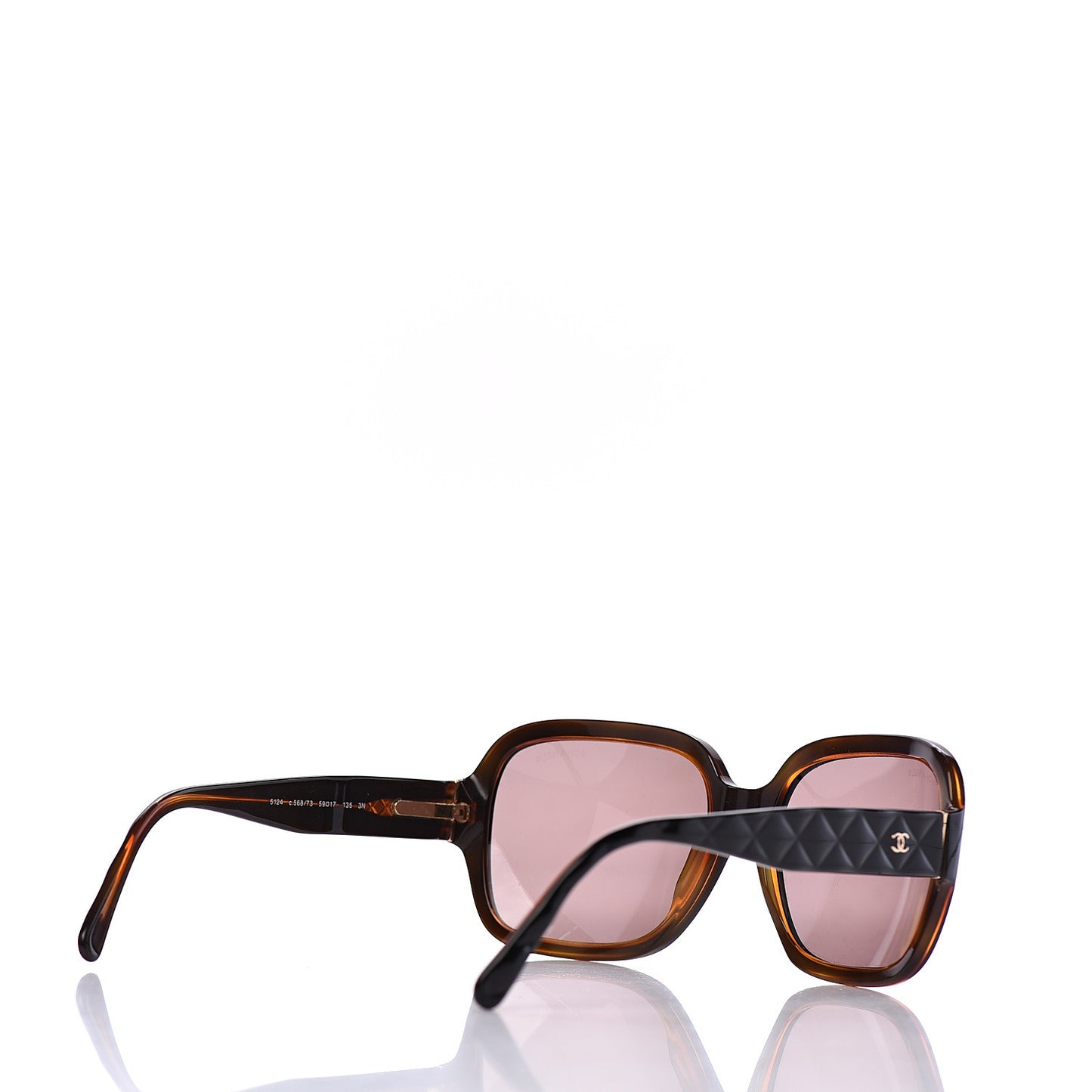 Quilted CC Sunglasses 5124 Dark Brown