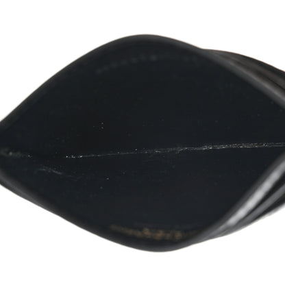 Saint Laurent Grain De Poudre Matelasse Chevron Monogram Credit Card Case Black 5 of 7