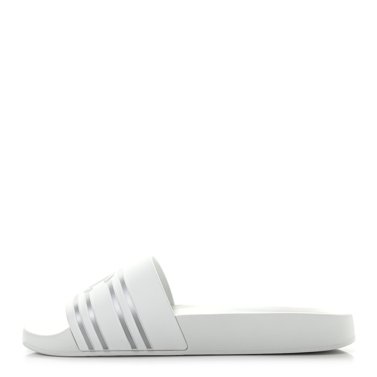 Chanel Rubber CC Flat Slide Sandals White 1 of 8