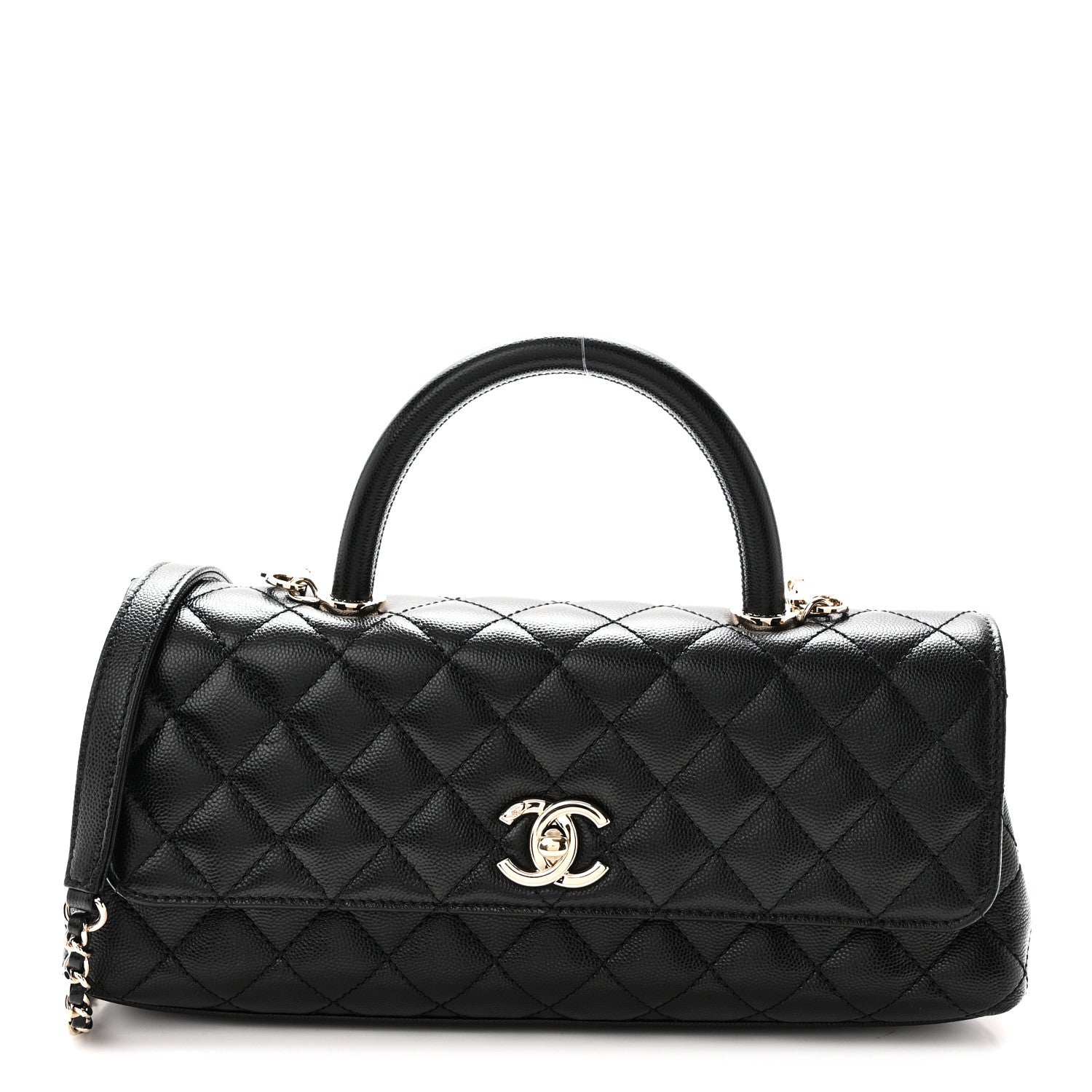 Chanel Caviar Quilted Maxi East West Coco Handle Flap Black 1 of 11