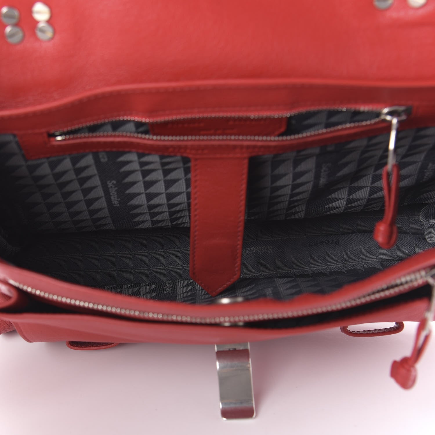 Proenza Schouler Lambskin Medium PS1 Satchel True Red 5 of 9