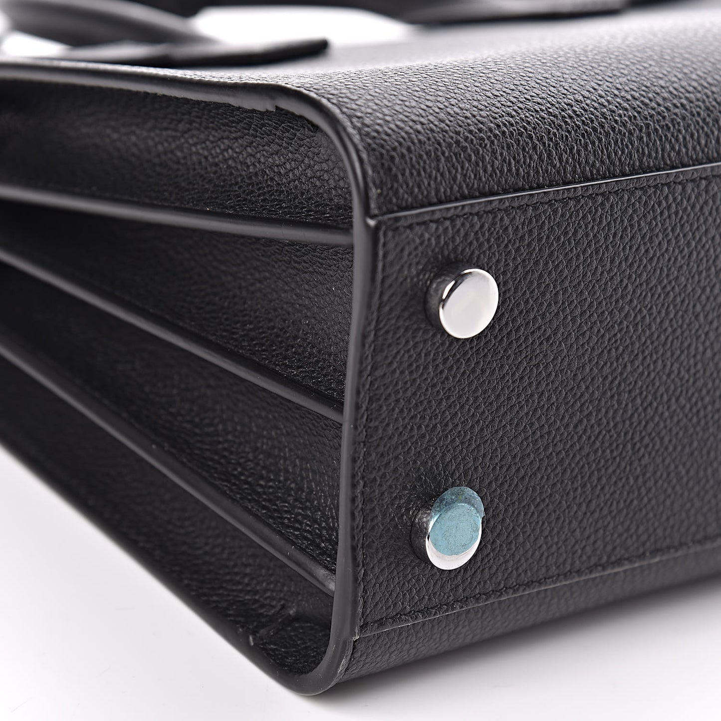 Grained Calfskin Nano Sac De Jour Black