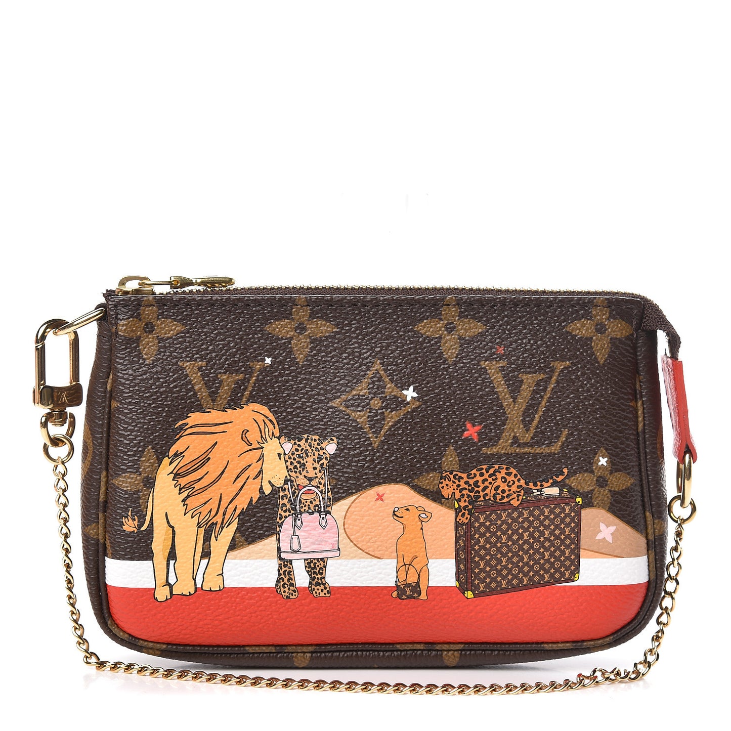 Monogram 2018 Christmas Animation Mini Cats Pochette Accessories