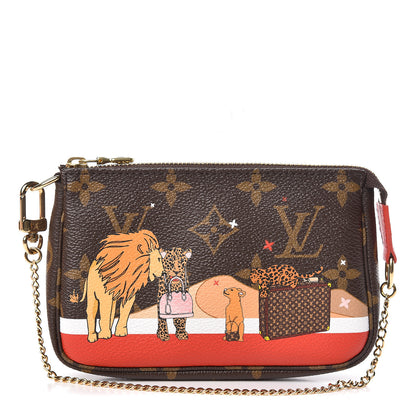 Louis Vuitton Monogram 2018 Christmas Animation Mini Cats Pochette Accessories 1 of 8