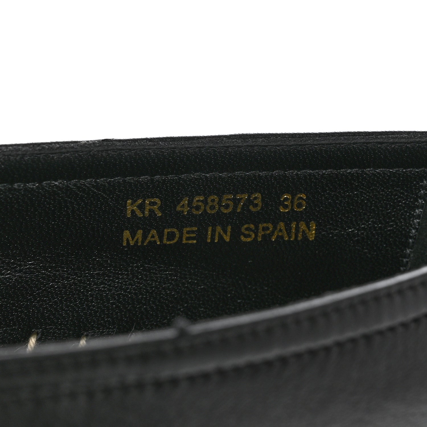 Saint Laurent Lambskin Monogram Espadrilles 36 Black 7 of 9