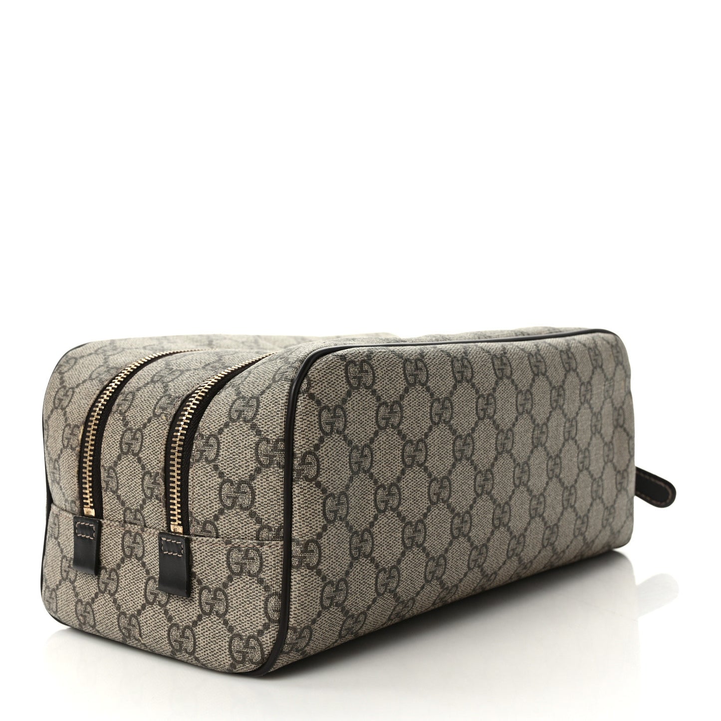 GG Supreme Monogram Toiletry Case Dark Brown