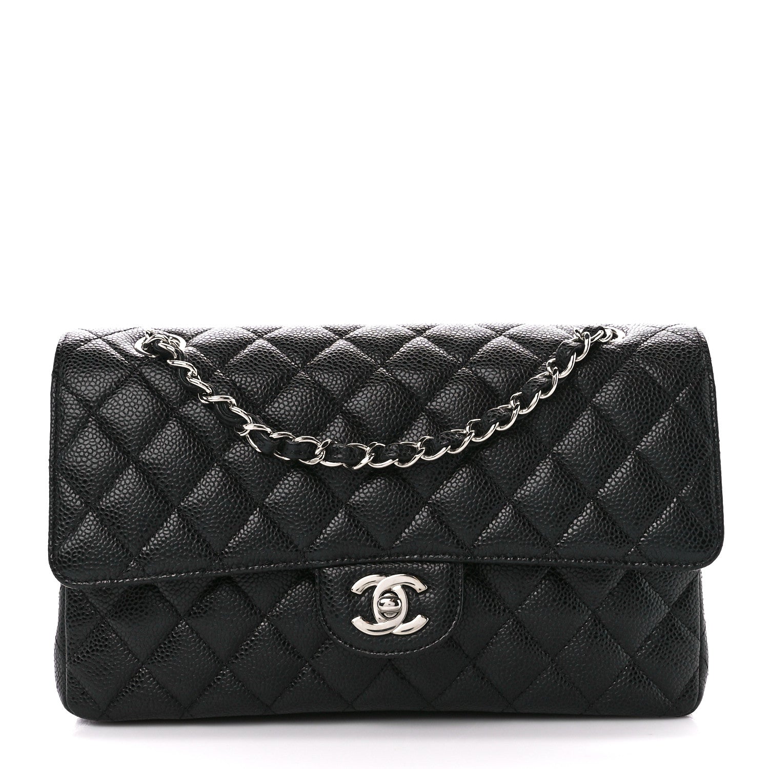 Chanel Caviar Quilted Medium Double Flap Black 1 of 12