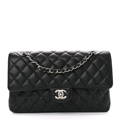 Chanel Caviar Quilted Medium Double Flap Black 1 of 12
