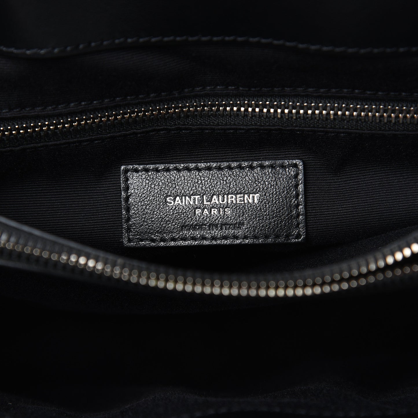 Calfskin Y Quilted Monogram Medium Loulou Chain Satchel Black