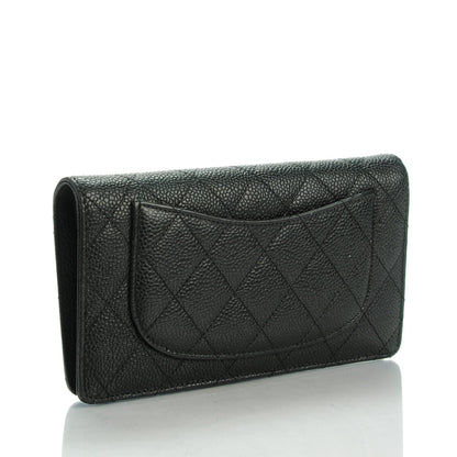 Chanel Caviar Quilted Yen Wallet Black 3 of 7
